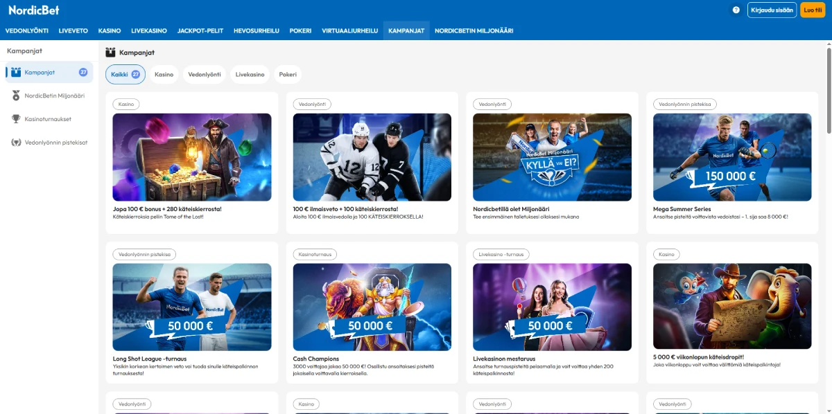 NordicBet Casino bonus